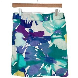 Loft Floral Print Mini Skirt, Size 4